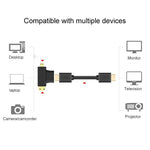 Bộ chuyển đổi 3 trong 1 HDMI cái sang Mini HDMI đực + Micro HDMI đực, HDMI cái sang Mini HDMI + Micro HDMI