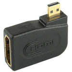 Đầu chuyển Micro HDMI đực mạ vàng sang HDMI 19 chân cái với góc 90 độ, Micro HDMI sang HDMI