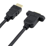 Cáp chuyển đổi HDMI (Loại A) đực sang HDMI (Loại A) cái dài 30cm có 2 lỗ vít, HDMI AM sang AF có lỗ tai (30cm)
