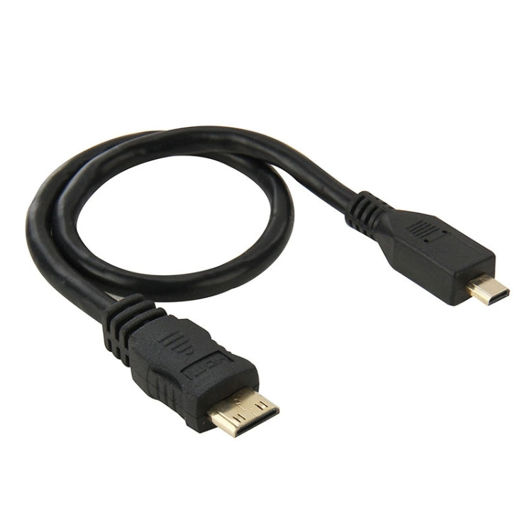 Cáp chuyển đổi Mini HDMI đực sang Micro HDMI đực dài 30cm, Micro HDMI đực, chiều dài: 30cm