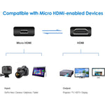 Cáp chuyển đổi Mini HDMI đực sang Micro HDMI đực dài 30cm, Micro HDMI đực, chiều dài: 30cm