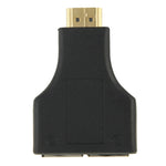 Bộ mở rộng cáp mạng HDMI dài 30m sang cổng đôi RJ45 qua Cat 5e/6 3D HDTV, cáp RJ45 đôi màu đen