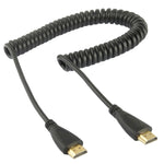 Phiên bản 1.4, cáp cuộn HDMI 19 chân đực mạ vàng sang HDMI đực, hỗ trợ 3D / Ethernet, chiều dài: 60cm (có thể kéo dài đến 2m), HDMI AM sang AM