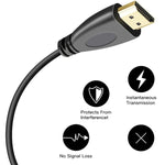 Phiên bản 1.4, cáp cuộn HDMI 19 chân đực mạ vàng sang HDMI đực, hỗ trợ 3D / Ethernet, chiều dài: 60cm (có thể kéo dài đến 2m), HDMI AM sang AM