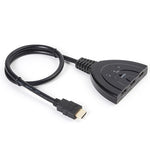 Bộ chuyển HDMI 3x1 Pigtail lên đến 1080P (mạ vàng), 1080P