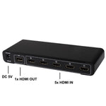 Bộ chuyển HDMI 5 cổng Full HD 1080P với công tắc & điều khiển từ xa, phiên bản 1.3 (5 cổng vào HDMI, 1 cổng ra HDMI), phiên bản 1.3