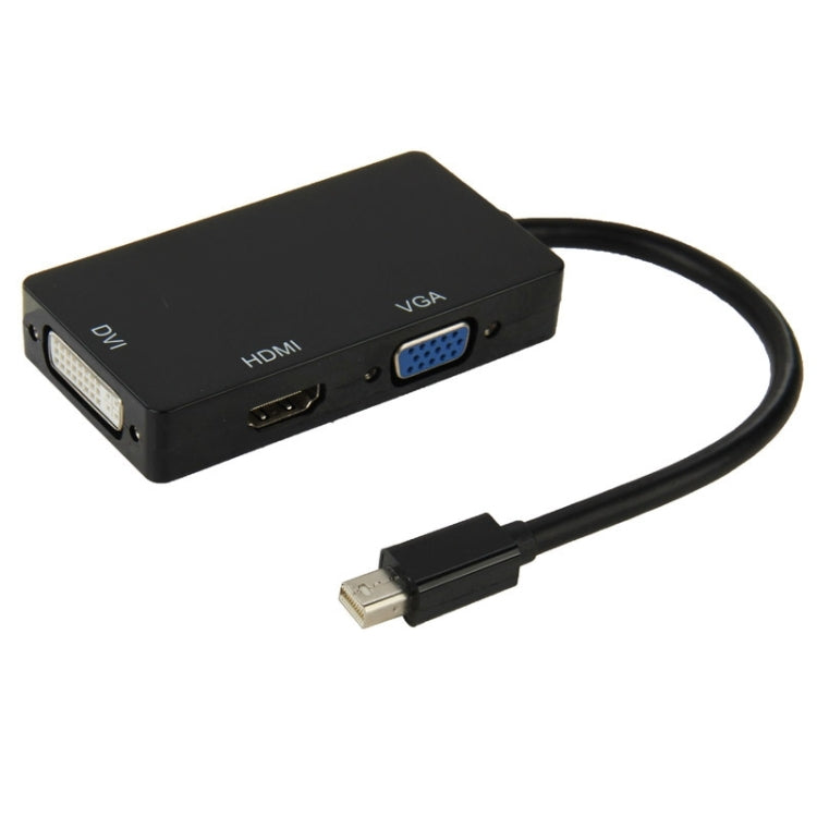 Cáp chuyển đổi Mini DisplayPort đực sang HDMI + VGA + DVI cái cho MacBook Pro Air, chiều dài cáp: 17cm, Mini DP sang HDMI+VGA+DVI (Đen), Mini DP sang HDMI+VGA+DVI (Trắng)