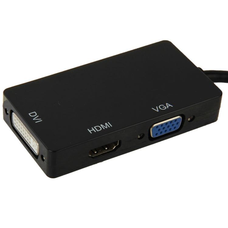 Cáp chuyển đổi Mini DisplayPort đực sang HDMI + VGA + DVI cái cho MacBook Pro Air, chiều dài cáp: 17cm, Mini DP sang HDMI+VGA+DVI (Đen), Mini DP sang HDMI+VGA+DVI (Trắng)