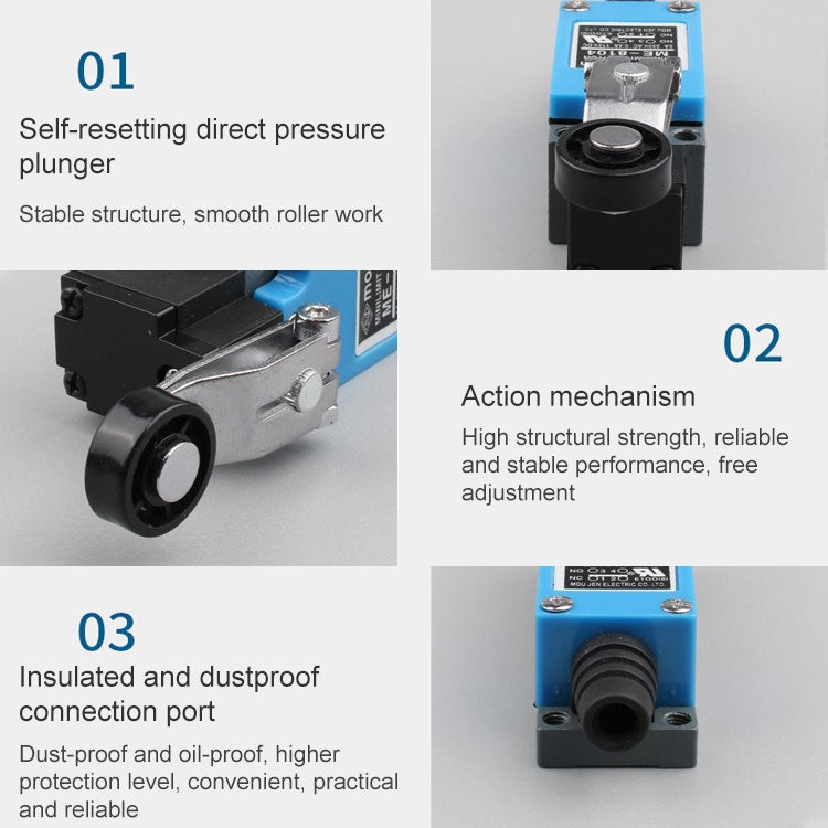 Công tắc giới hạn mini loại cần lăn ME-8104