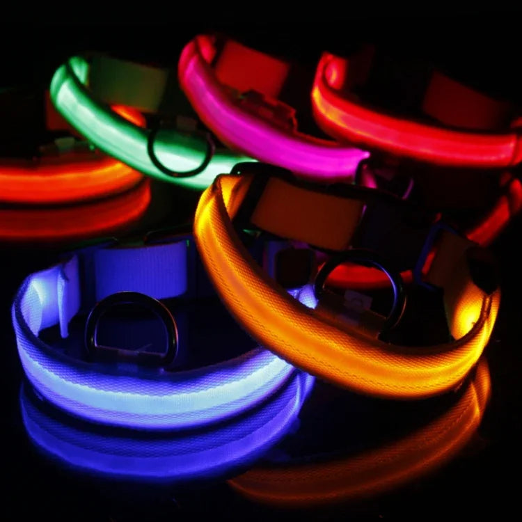 Vòng cổ chó LED nhấp nháy 3 chế độ điều chỉnh, Kích thước: S, Kích thước: S, Kích thước: M, Kích thước: L, Kích thước: XL