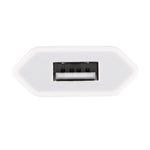 Bộ sạc du lịch 1 cổng USB 5V / 1A, phích cắm EU, màu trắng