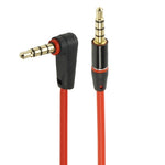 Dây cáp âm thanh Aux 3.5mm 1.2m đầu cong sang đầu thẳng đực, Tương thích với điện thoại, máy tính bảng, tai nghe, máy nghe nhạc MP3, dàn âm thanh xe hơi/nhà & nhiều hơn nữa