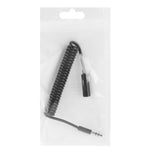 Dây cáp Aux 3.5mm đầu đực sang đầu cái dạng cuộn lò xo, Tương thích với điện thoại, máy tính bảng, tai nghe, máy nghe nhạc MP3, dàn âm thanh xe hơi/nhà & nhiều hơn nữa, Chiều dài: 20cm đến 80cm