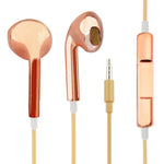 Tai nghe điều khiển dây mạ điện 3.5mm Stereo cho điện thoại Android / PC / Máy nghe nhạc MP3 / Laptop