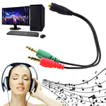 Cáp Microphone + Tai nghe Jack 3.5mm dài 17cm, Tương thích với Điện thoại, Máy tính bảng, Tai nghe, Máy nghe nhạc MP3, Dàn âm thanh Ô tô/Gia đình & Nhiều hơn nữa