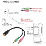 Cáp Microphone + Tai nghe Jack 3.5mm dài 17cm, Tương thích với Điện thoại, Máy tính bảng, Tai nghe, Máy nghe nhạc MP3, Dàn âm thanh Ô tô/Gia đình & Nhiều hơn nữa
