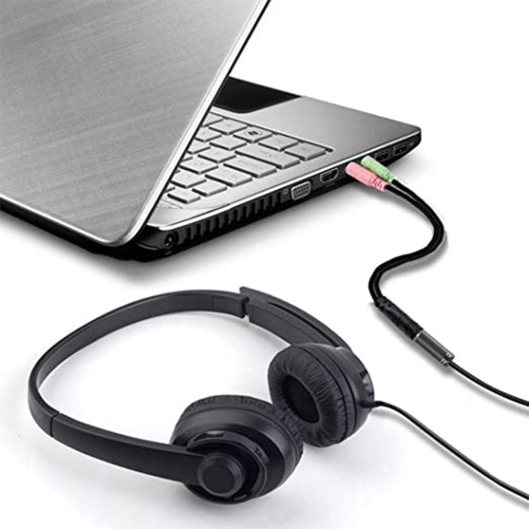 Cáp Microphone + Tai nghe Jack 3.5mm dài 17cm, Tương thích với Điện thoại, Máy tính bảng, Tai nghe, Máy nghe nhạc MP3, Dàn âm thanh Ô tô/Gia đình & Nhiều hơn nữa
