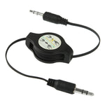 Cáp âm thanh Aux 3.5mm rút gọn, Tương thích với Điện thoại, Máy tính bảng, Tai nghe, Máy nghe nhạc MP3, Dàn âm thanh xe hơi/nhà & nhiều hơn nữa, Chiều dài: 11cm đến 80cm