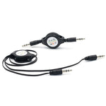 Cáp âm thanh Aux 3.5mm rút gọn, Tương thích với Điện thoại, Máy tính bảng, Tai nghe, Máy nghe nhạc MP3, Dàn âm thanh xe hơi/nhà & nhiều hơn nữa, Chiều dài: 11cm đến 80cm