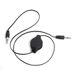 Cáp âm thanh Aux 3.5mm rút gọn, Tương thích với Điện thoại, Máy tính bảng, Tai nghe, Máy nghe nhạc MP3, Dàn âm thanh xe hơi/nhà & nhiều hơn nữa, Chiều dài: 11cm đến 80cm