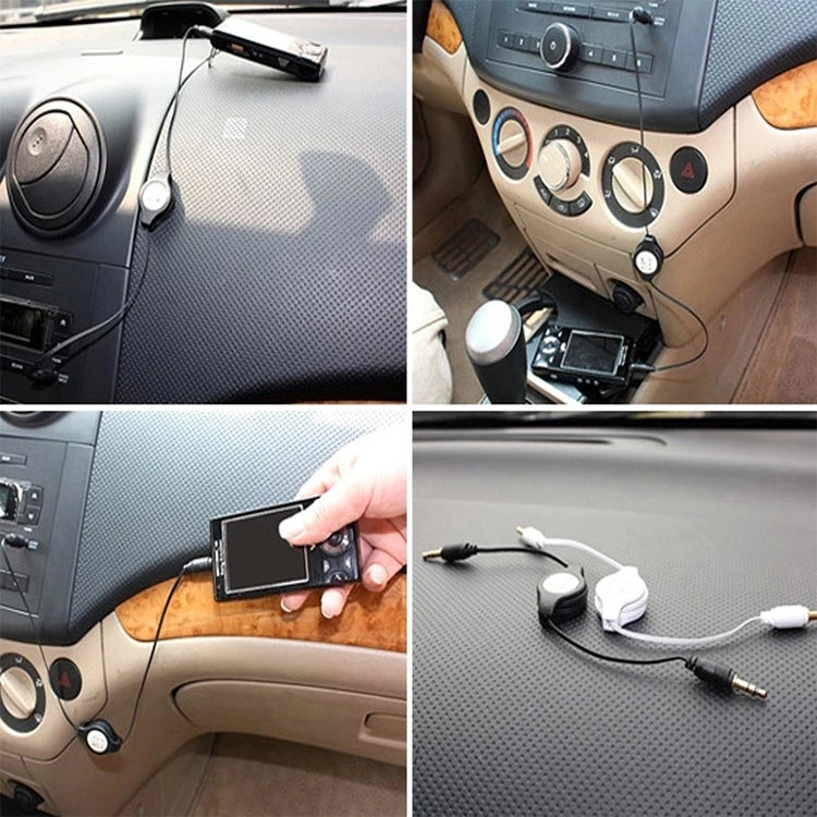 Cáp âm thanh Aux 3.5mm rút gọn, Tương thích với Điện thoại, Máy tính bảng, Tai nghe, Máy nghe nhạc MP3, Dàn âm thanh xe hơi/nhà & nhiều hơn nữa, Chiều dài: 11cm đến 80cm