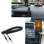 Cáp Aux 3.5mm cuộn lò xo, Tương thích với Điện thoại, Máy tính bảng, Tai nghe, Máy nghe nhạc MP3, Dàn âm thanh xe hơi/nhà & nhiều hơn nữa, Chiều dài: 45cm đến 200cm