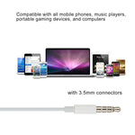 Tai nghe có dây 3.5mm cho điện thoại Android / PC / máy nghe nhạc MP3 / laptop, chiều dài cáp: 1.2m
