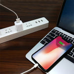 Bộ chuyển đổi sạc du lịch 2 trong 1 5V 1A phích cắm US kèm cáp 8 pin dài 1m cho iPhone
