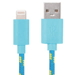 Cáp sạc truyền dữ liệu USB kiểu lưới nylon 1m cho iPhone, iPad, tương thích đến iOS 15.5