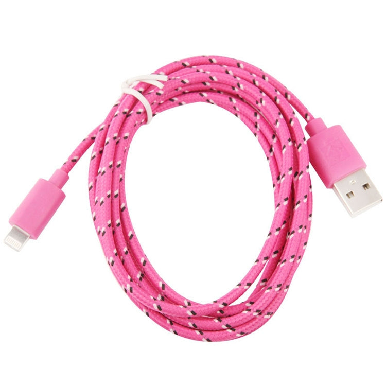 Cáp sạc truyền dữ liệu USB kiểu lưới nylon 1m cho iPhone, iPad, tương thích đến iOS 15.5