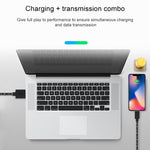 Cáp sạc truyền dữ liệu USB kiểu lưới nylon 1m cho iPhone, iPad, tương thích đến iOS 15.5