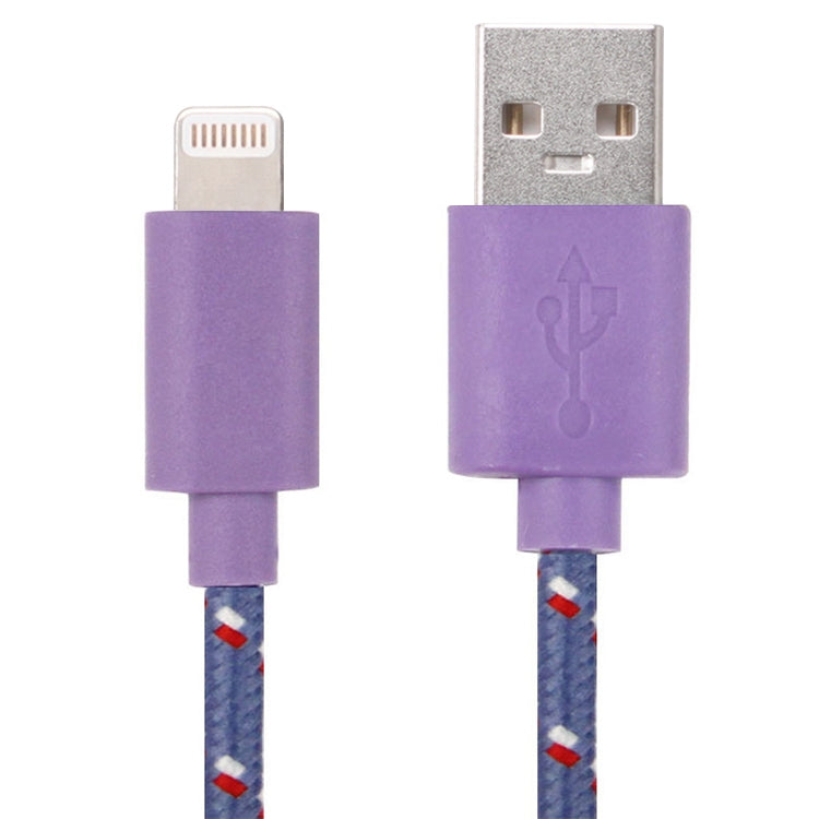 Cáp sạc truyền dữ liệu USB kiểu lưới nylon 1m cho iPhone, iPad, tương thích đến iOS 15.5