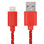 Cáp sạc truyền dữ liệu USB kiểu lưới nylon 1m cho iPhone, iPad, tương thích đến iOS 15.5