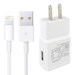 Cáp đồng bộ sạc + sạc du lịch phích cắm Mỹ cho iPad, iPhone, Galaxy, Huawei, Xiaomi, LG, HTC và các điện thoại thông minh khác, thiết bị sạc lại, phích cắm Mỹ