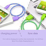 Cáp sạc truyền dữ liệu USB kiểu lưới nylon 2m cho iPhone, iPad