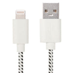 Cáp sạc truyền dữ liệu USB kiểu lưới nylon 2m cho iPhone, iPad