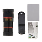 Ống kính máy ảnh telephoto zoom 8X kèm kẹp