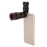 Ống kính máy ảnh telephoto zoom 8X kèm kẹp