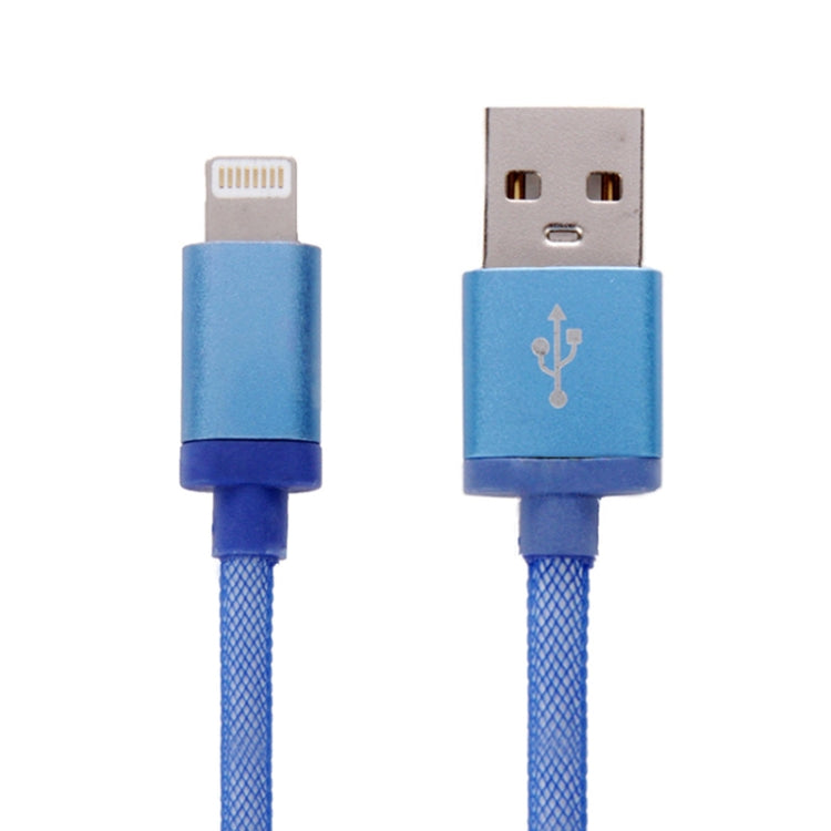 Cáp dữ liệu / sạc USB 8 Pin đầu kim loại kiểu lưới, chiều dài cáp: 25cm