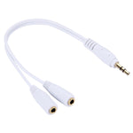 Cáp chia tai nghe âm thanh Aux, tương thích với điện thoại, máy tính bảng, tai nghe, máy nghe nhạc MP3, dàn âm thanh xe hơi / gia đình & nhiều hơn nữa