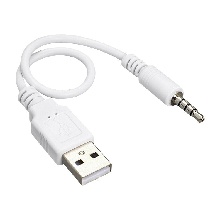 Cáp đồng bộ dữ liệu và sạc USB sang jack 3.5mm cho iPod Shuffle thế hệ 1 / 2 / 3, chiều dài: 15.5cm
