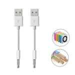 Cáp đồng bộ dữ liệu và sạc JW-SM1 USB sang jack 3.5mm cho iPod shuffle thế hệ 1 / 2 / 3 / 4 / 5 / 6, chiều dài: 10cm