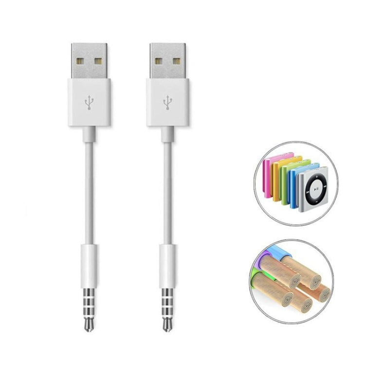 Cáp đồng bộ dữ liệu và sạc JW-SM1 USB sang jack 3.5mm cho iPod shuffle thế hệ 1 / 2 / 3 / 4 / 5 / 6, chiều dài: 10cm