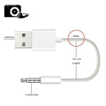 Cáp đồng bộ dữ liệu và sạc JW-SM1 USB sang jack 3.5mm cho iPod shuffle thế hệ 1 / 2 / 3 / 4 / 5 / 6, chiều dài: 10cm