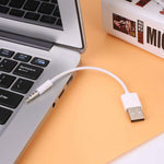 Cáp đồng bộ dữ liệu và sạc JW-SM1 USB sang jack 3.5mm cho iPod shuffle thế hệ 1 / 2 / 3 / 4 / 5 / 6, chiều dài: 10cm