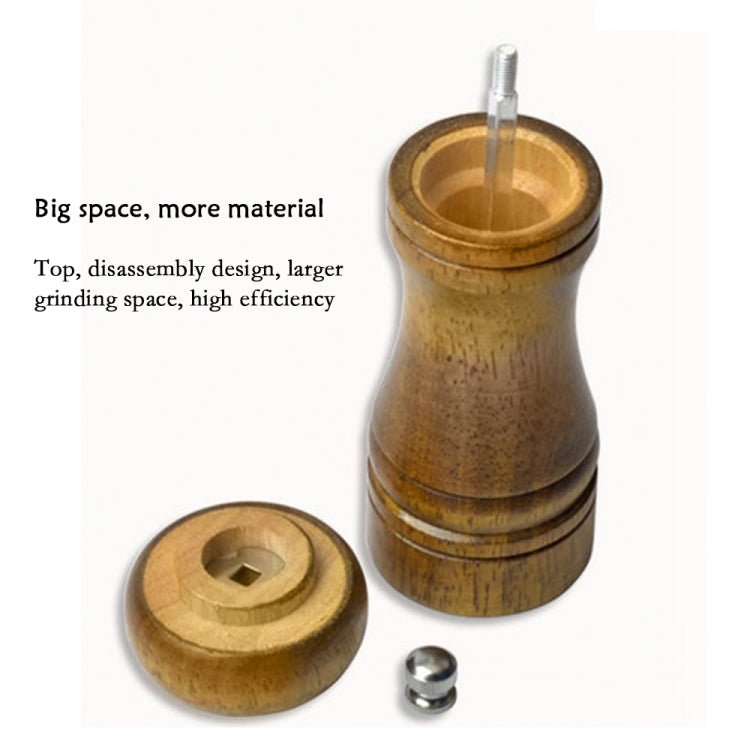 Máy xay tiêu muối gỗ cổ điển dài, kiểu 4, 5 inch, kiểu 4, 8 inch, kiểu 4, 10 inch