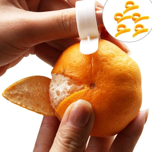 10 cái dao mở vỏ cam chanh quýt dạng vòng, dụng cụ gọt vỏ, cắt vỏ trái cây, giao màu ngẫu nhiên, 100 cái dạng vòng