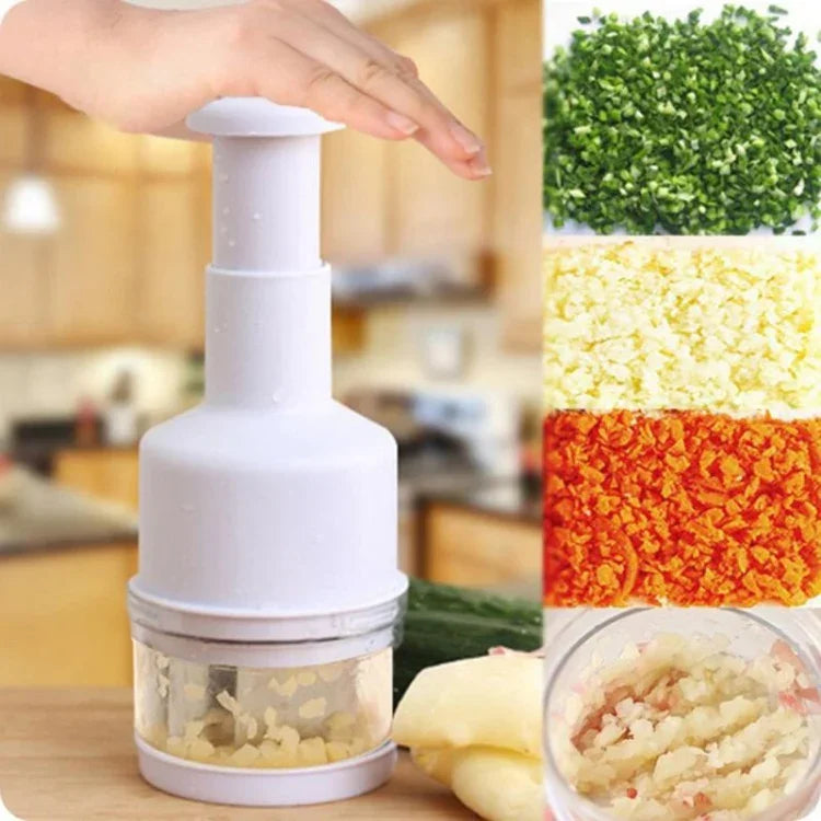 Dụng cụ cắt hành tây / dao cắt gừng tỏi bằng thép không gỉ, kích thước: 22x8x8cm, giao màu ngẫu nhiên, máy nghiền tỏi thép không gỉ