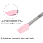 Bộ 4 dao cạo silicon, dao phết bơ, dụng cụ làm mịn bánh, dụng cụ nướng bánh, dao cạo silicon (hồng), dao cạo silicon (xanh)