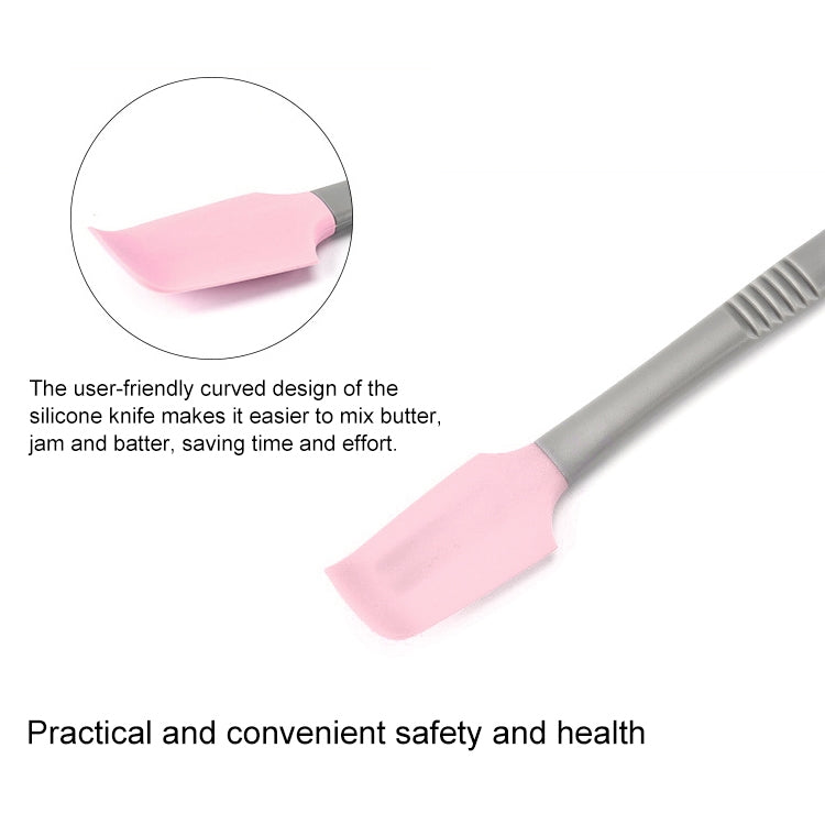 Bộ 4 dao cạo silicon, dao phết bơ, dụng cụ làm mịn bánh, dụng cụ nướng bánh, dao cạo silicon (hồng), dao cạo silicon (xanh)